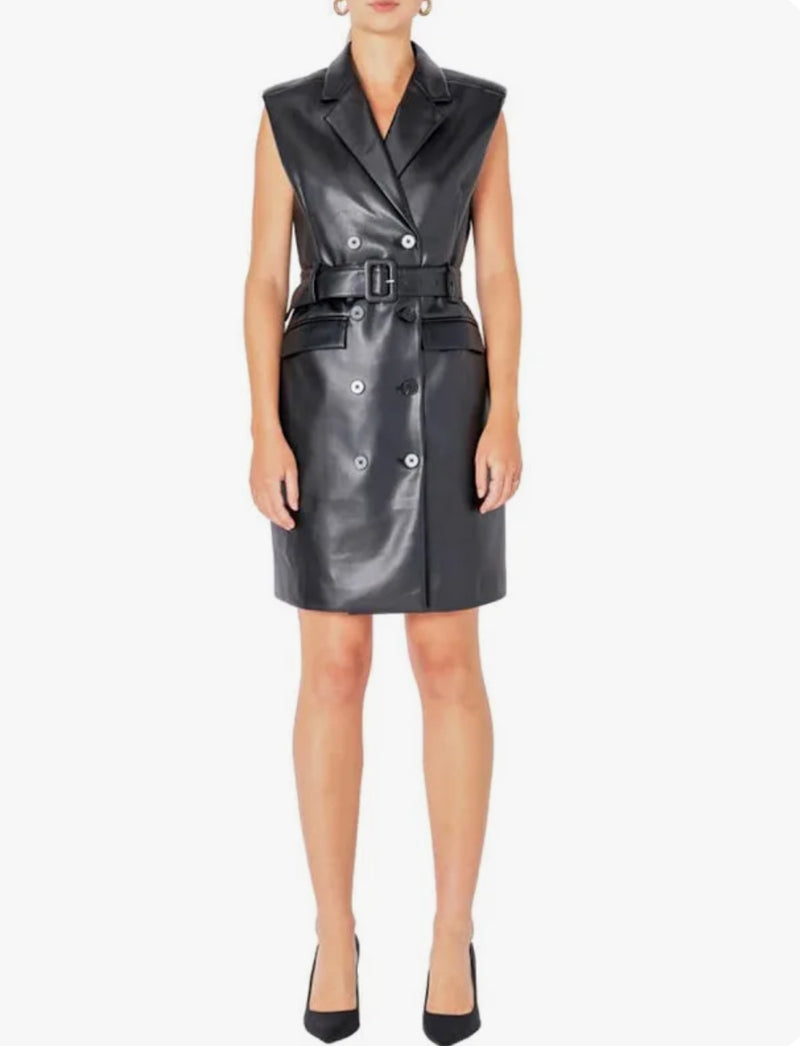 danna faux leather dress Dylan Lace Up Faux Leather Mini Dress - Black