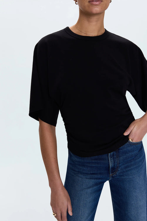 Veronica Kimono Sleeve Fitted Tee- Noir