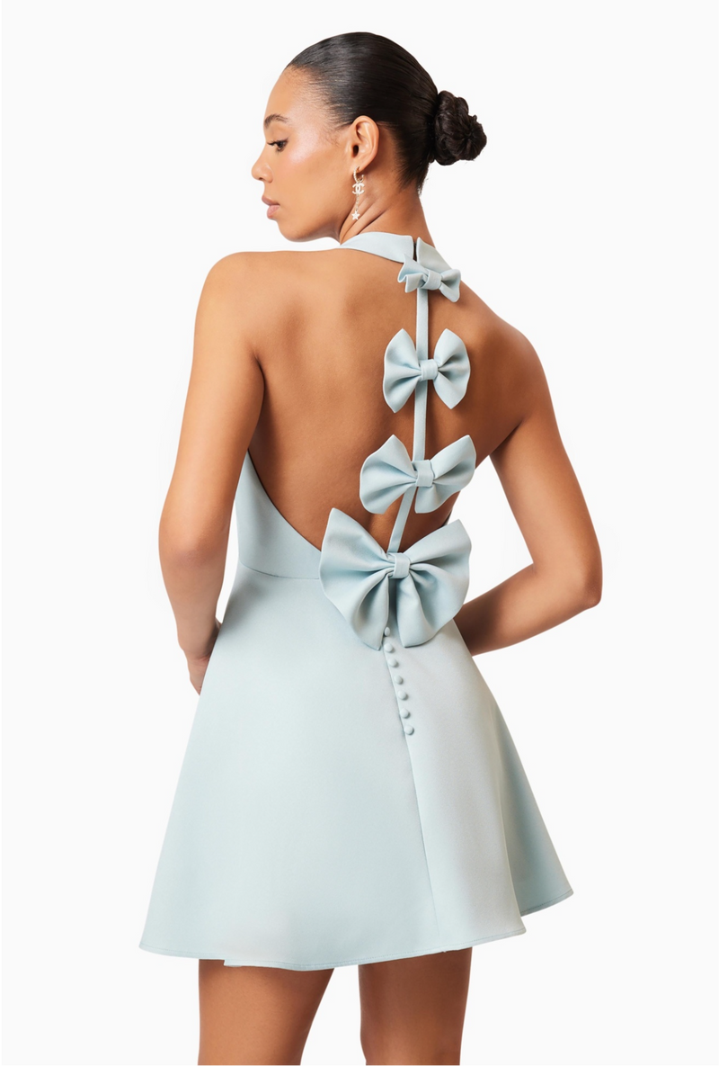 seafoam cocktail dress Simkhai Lollie Mini Dress in Seafoam