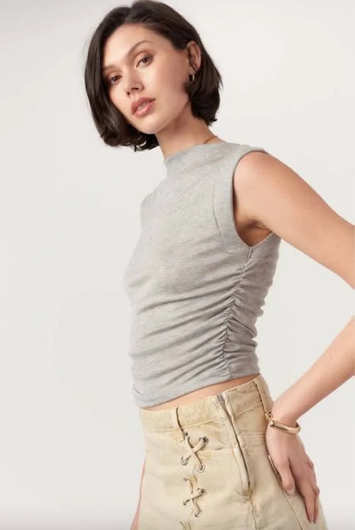 Caspia Rib Tank- Heather Grey