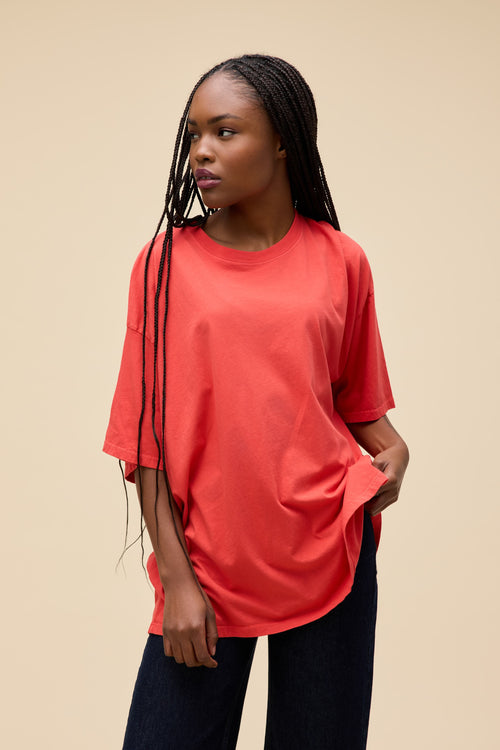 Solid OS Tee- Radiant Watermelon