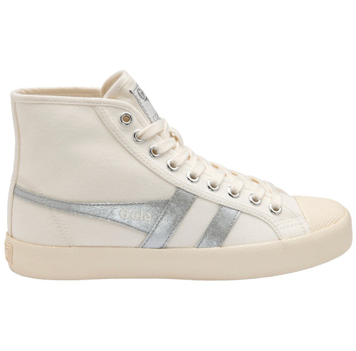 Coaster Flame High Sneaker- Off White/Silver